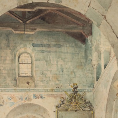 Gemälde von Luigi Bisi,Das alte Baptisterium von Gravedona,Luigi Bisi,Luigi Bisi,Luigi Bisi,Luigi Bisi,Luigi Bisi