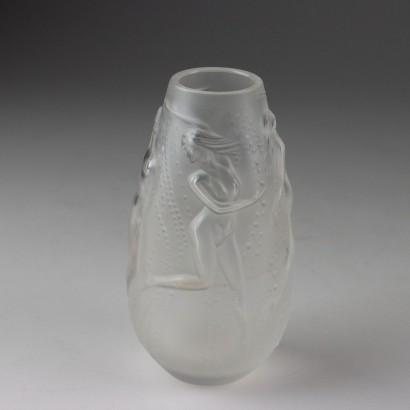 Lalique Single Flower Vase Nymphs Model