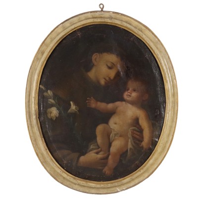 Peinture de Saint Antoine avec l'Enfant Jésus