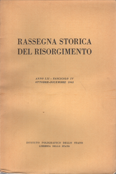 Reseña histórica del Risorgimento año LII fasci, AA.VV.