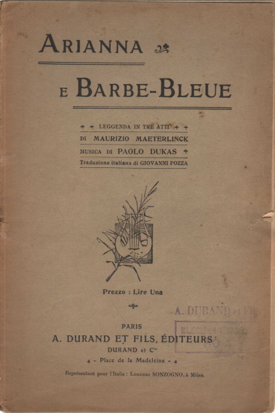 Arianna and Barbe-Bleue, Maurizio Maeterlinck