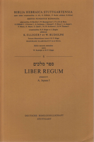 Liber regum, W. Rudolph y H. P. Rüger