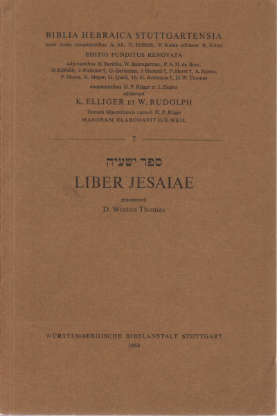 Liber Jesaiae, H. P. Rüger