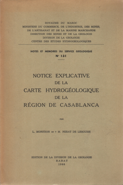 Beachten Sie erklärende de la carte hydrogeologique de, Lucien Monition Marcel Nerat de Lesguise