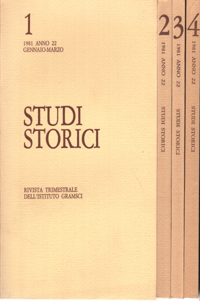 Studi storici. Rivista trimestrale Anno XXII 1981, AA.VV.