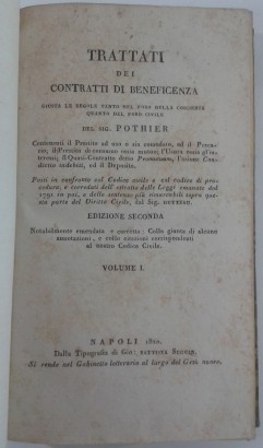 Traités de bienfaisance selon r, Robert Joseph Pothier