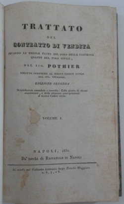 Treaty of the sales contract according to the regulations, Robert Joseph Pothier