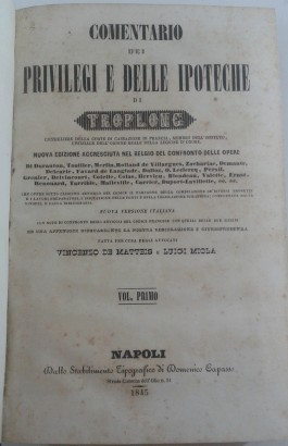 Commentary on liens and mortgages. New and, Raymond Theodor Troplong