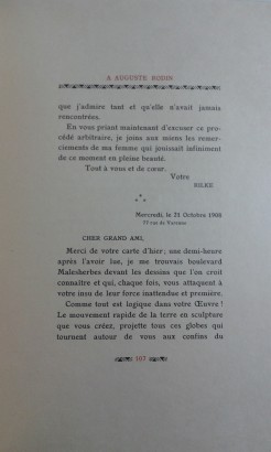 Lettres à Rodin, Rainer Maria Rilke