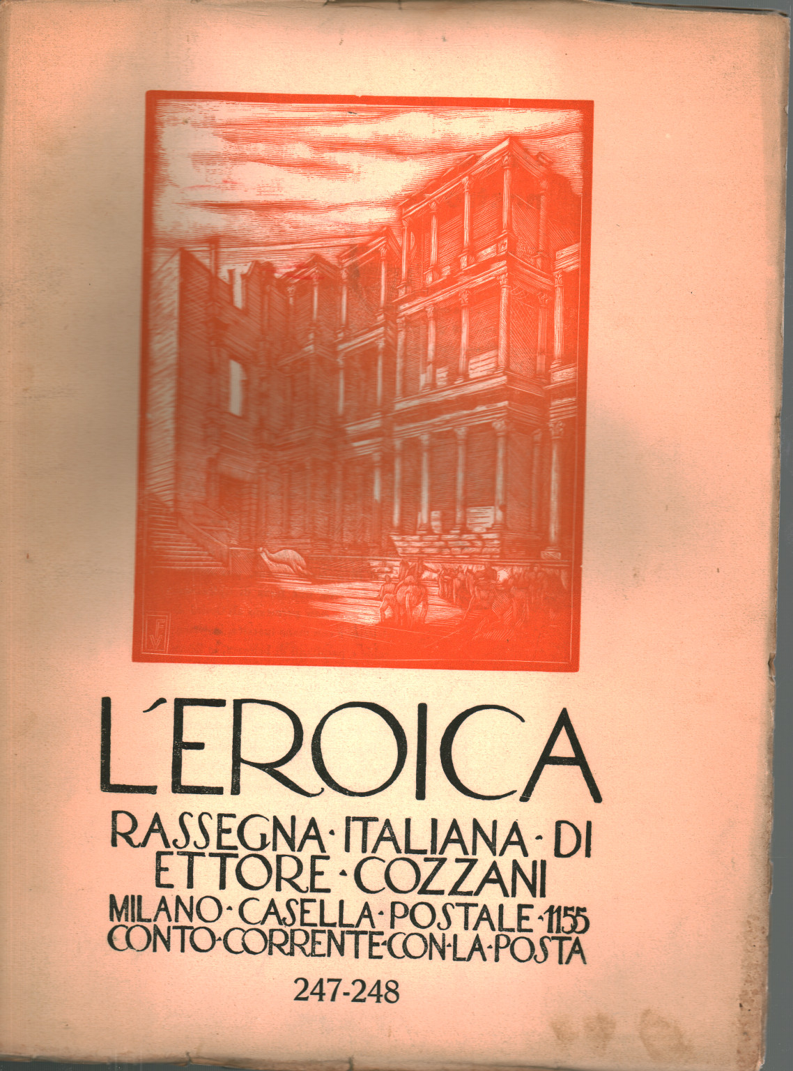 La heroica. Reseña italiana di Ettore Cozzani. Ann, s.una.