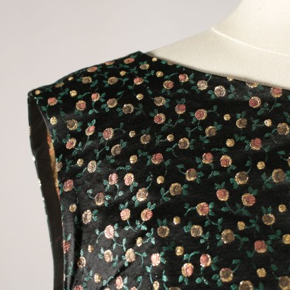 Robe Fourreau Petite Fleurs Imprimée Italie Vers 1960