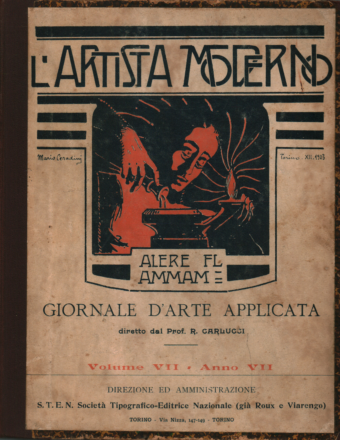 L'artista moderno Vol. VII Anno VII 1908, s.a.