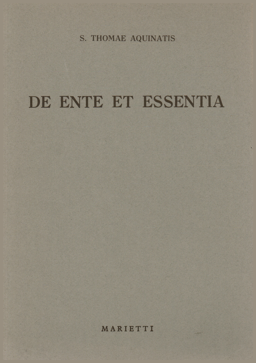 Opusculum de ente et essentia, s.un.