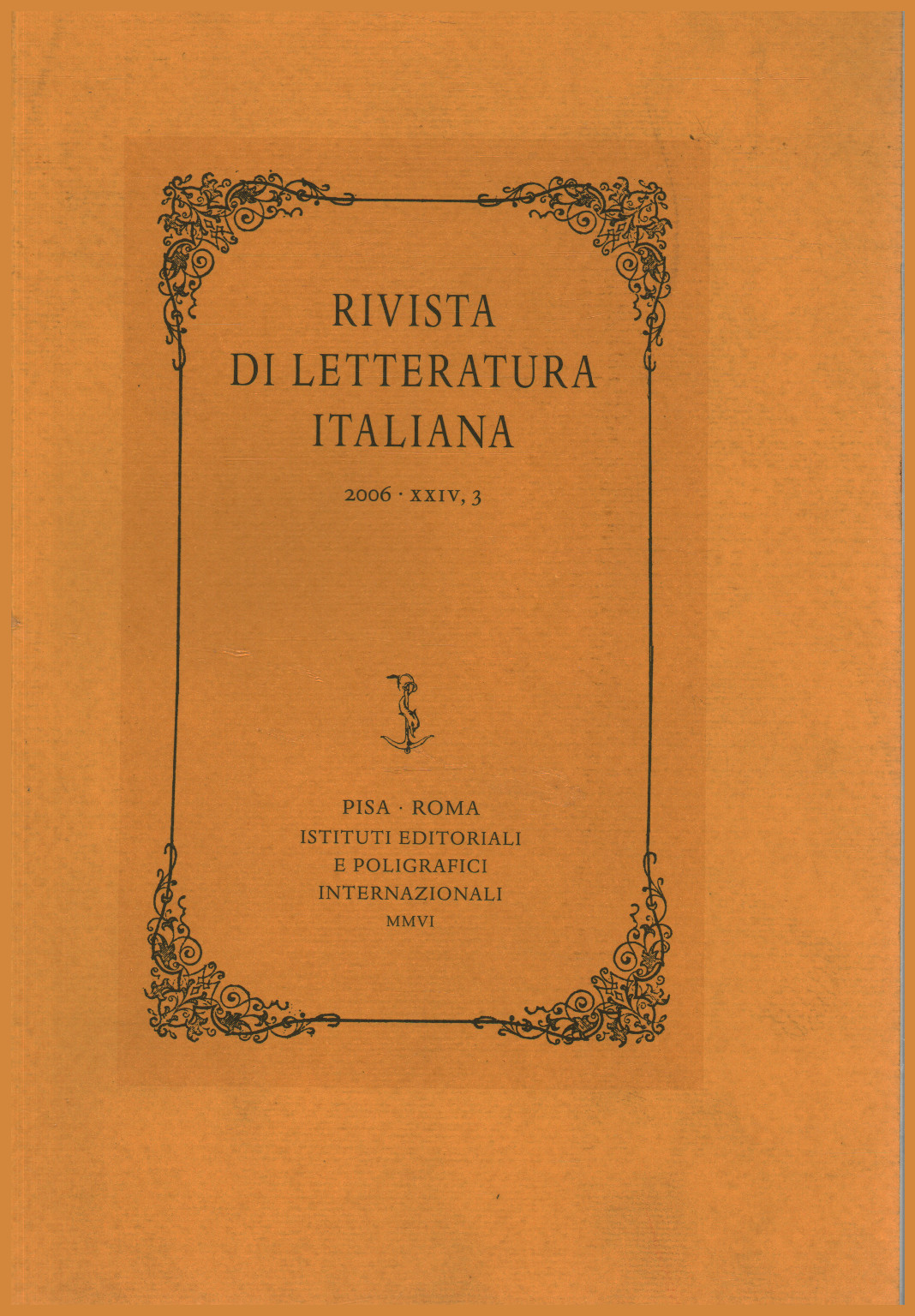 Zeitschrift für italienische literatur 2006,XXIV,3, s.zu.