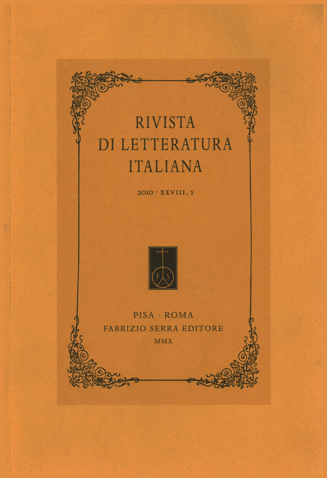 La revue de la littérature italienne, 2010,XXVIII,1, s.un.