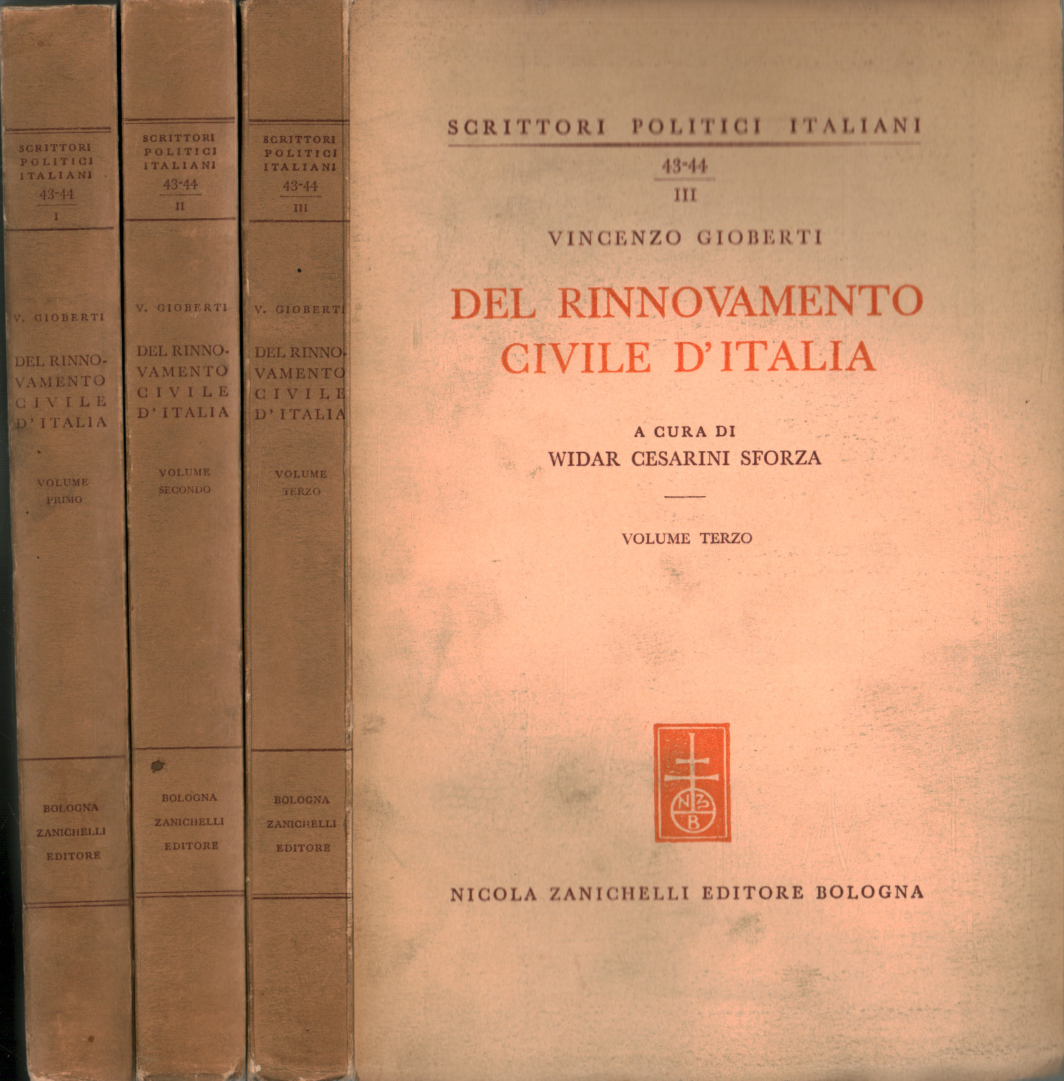 De la renovación civil de Italia (3 Tomos), Vincenzo Gioberti