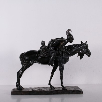 antigüedades, bronce, antigüedades de bronce, bronce antiguo, bronce antiguo italiano, bronce antiguo, bronce neoclásico, bronce del siglo XIX, Soldado a caballo