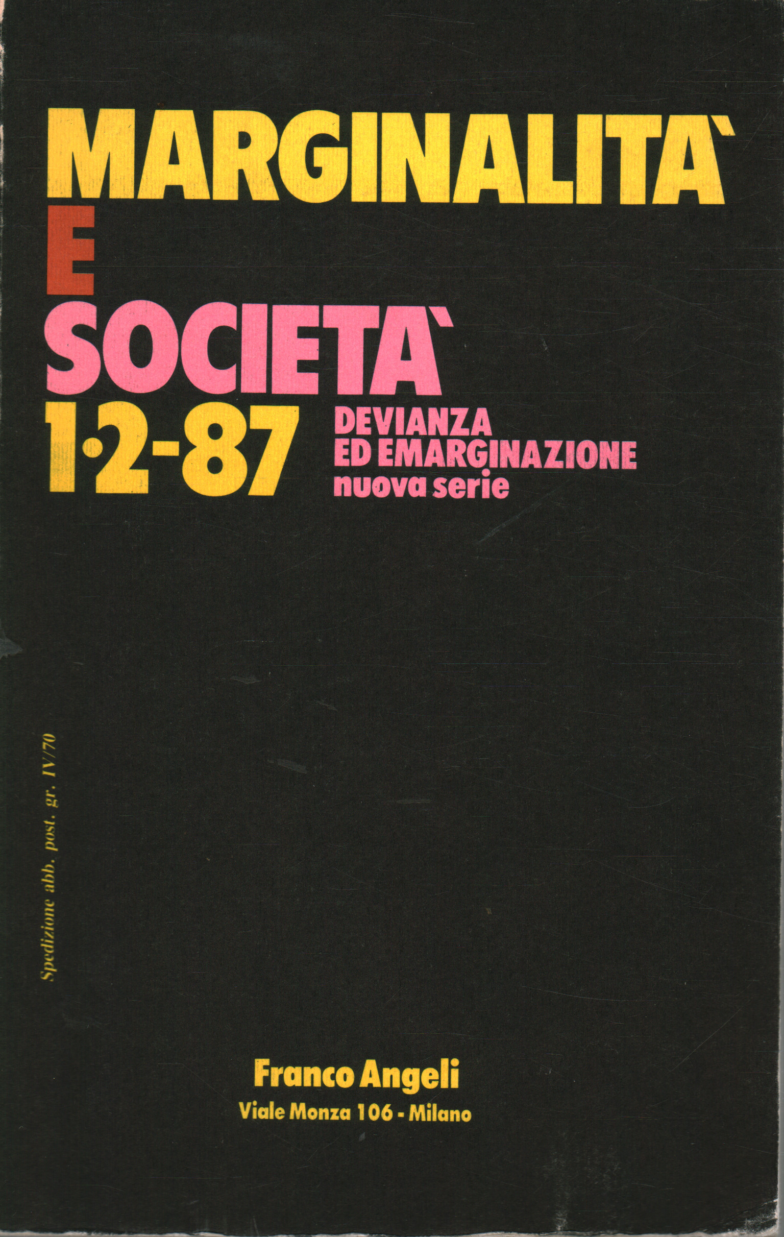 Marginalità e società 1 2-87, AA.VV