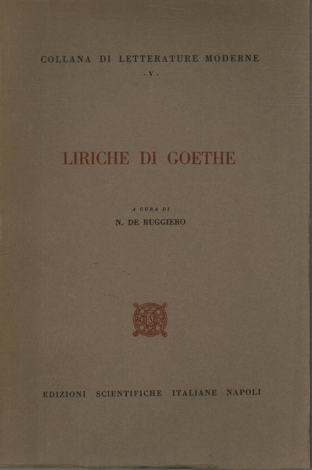 Letra de Goethe, N. De Ruggiero