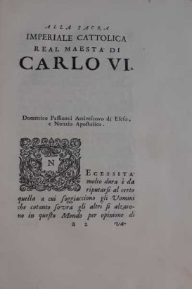 Orazione in morte di Eugenio Francesco Principe di, Domenico Passionei