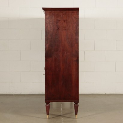 Cabinet Mahogany Veneer Brass Italy 1950s