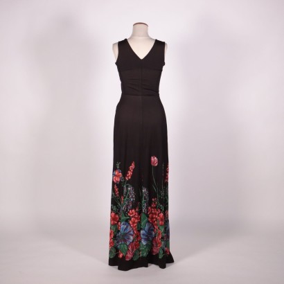 Vintage Floral Maxi Dress 1970s