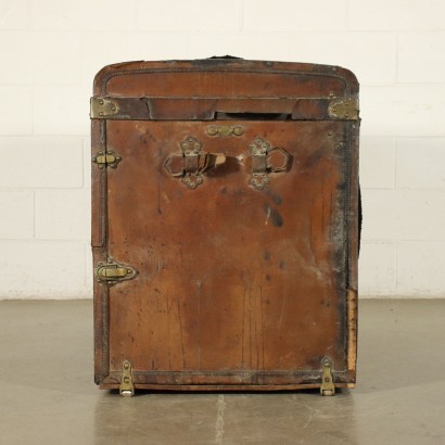 Vintage Au Depart Leather Trunk Paris 1910s-1920s