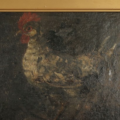 arte, arte italiano, pintura italiana antigua, bodegones con frutas y gallinas