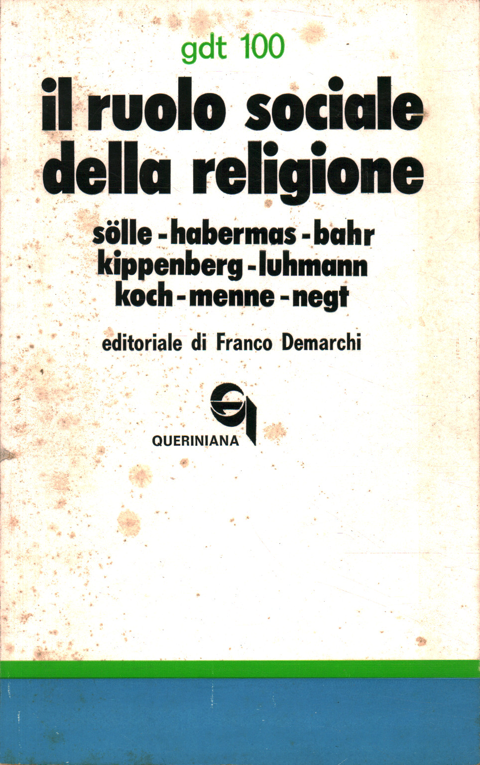 Die soziale Rolle der Religion, AA. VV.