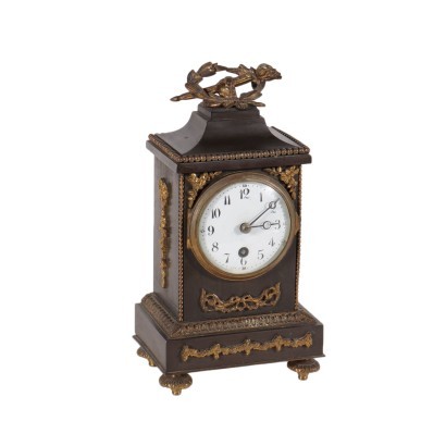 Horloge de Table Napoléon III Bronze Métal - France XIX Siècle.