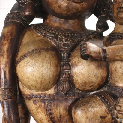 Statue de Divinité Bois - Inde XX Siècle