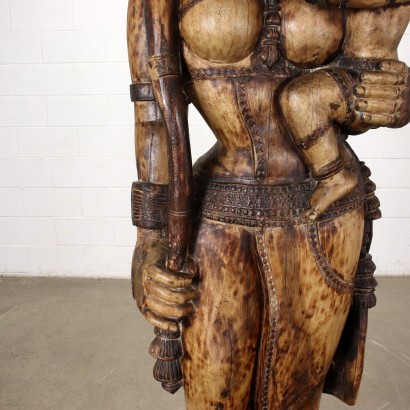 Gottheitsstatue Holz - Indien XX Jhd