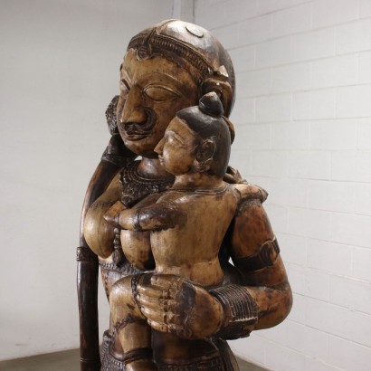 Statue de Divinité Bois - Inde XX Siècle