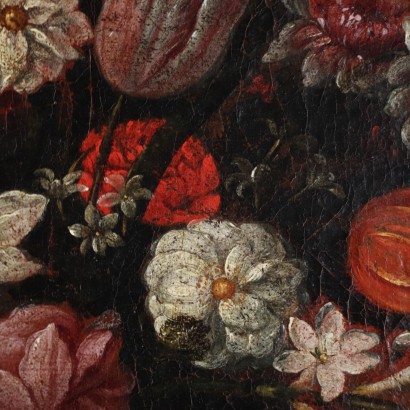 Nature Morte aux Fleurs Huile sur Toile Italie XVII Siècle