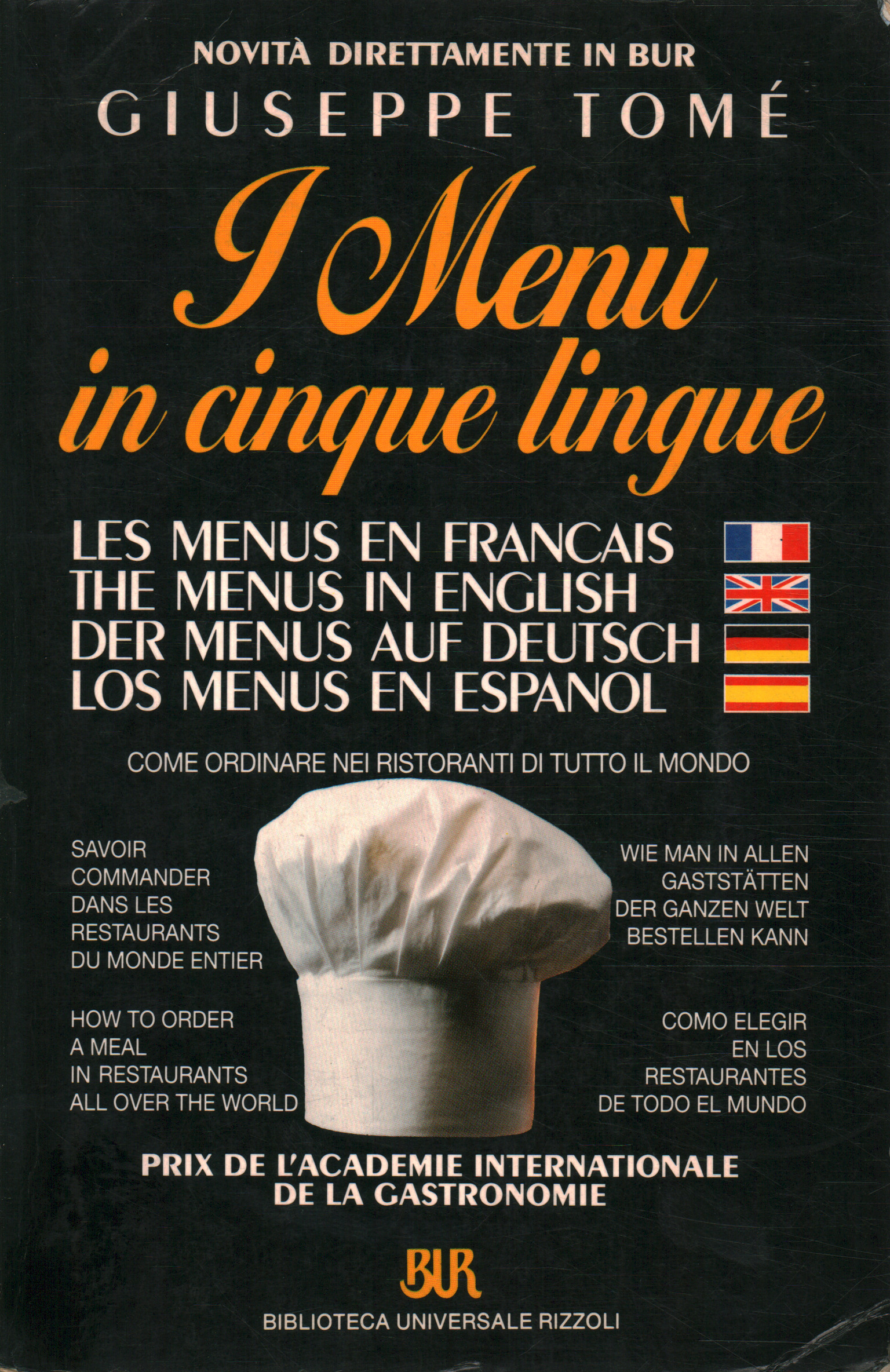 Les menus en cinq langues