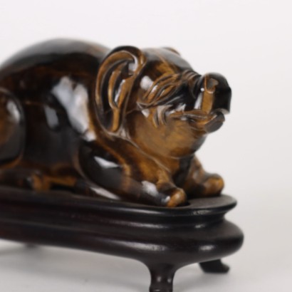 Tigerauge Steinskulptur China XX Jhd