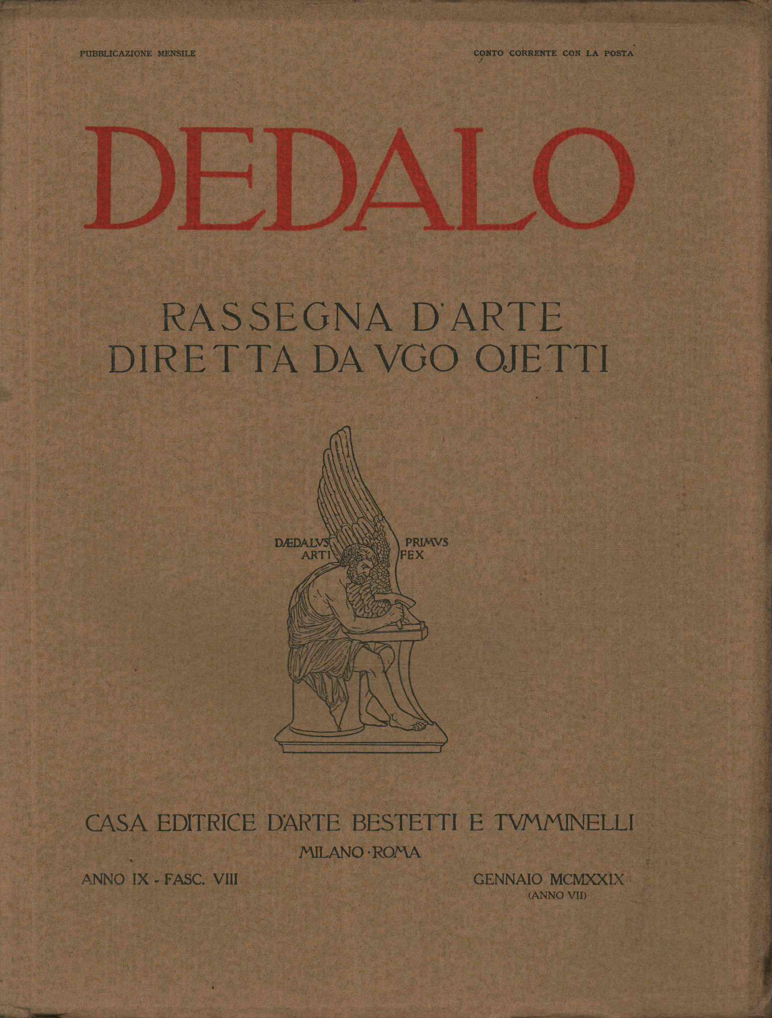 Dedalo. Anno IX 1928. Annata completa