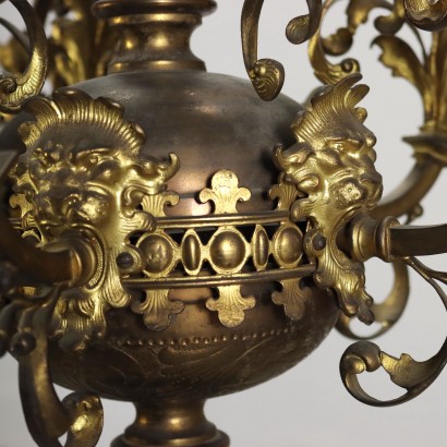 Chandelier Brass Italy XX Century