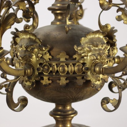 Chandelier Brass Italy XX Century