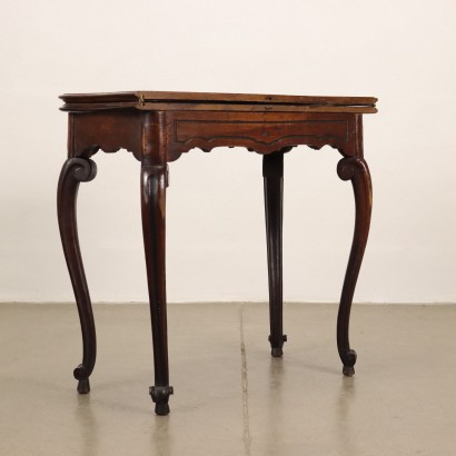 Baroque Folding Table Walnut Italy XVIII Century