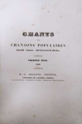 Chants et chansons populaires de la Fr