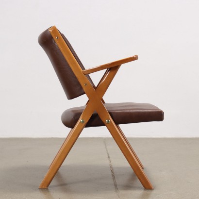 Fauteuil Simili Cuir Italie Années 1950-1960