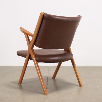 Fauteuil Simili Cuir Italie Années 1950-1960