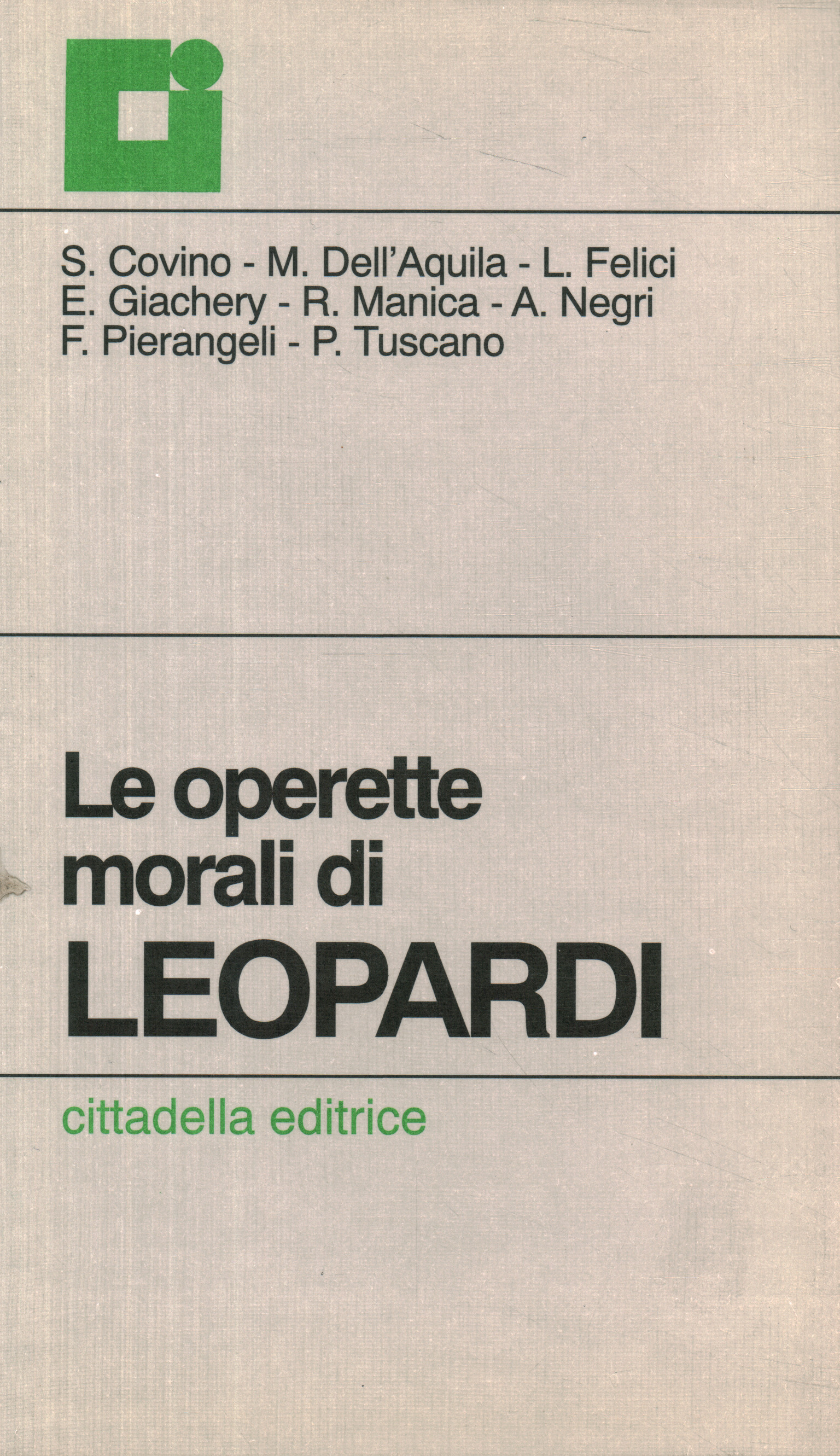 Les opérettes morales de Leopardi